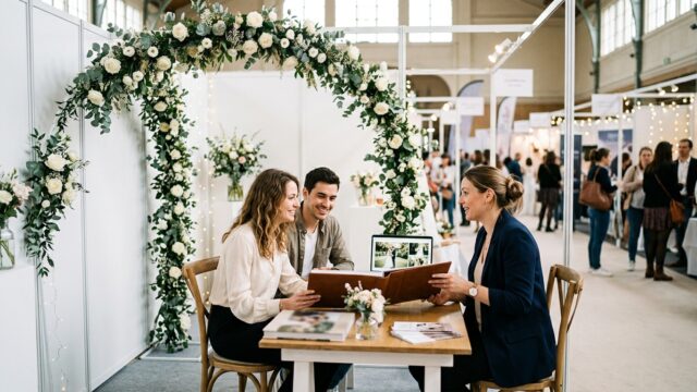 Combien coûte un stand dans un salon du mariage ? Tarifs, facteurs de prix et rentabilité